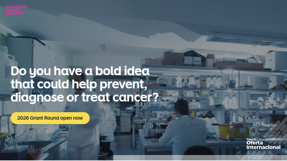 Convocatoria global para investigación innovadora en cáncer