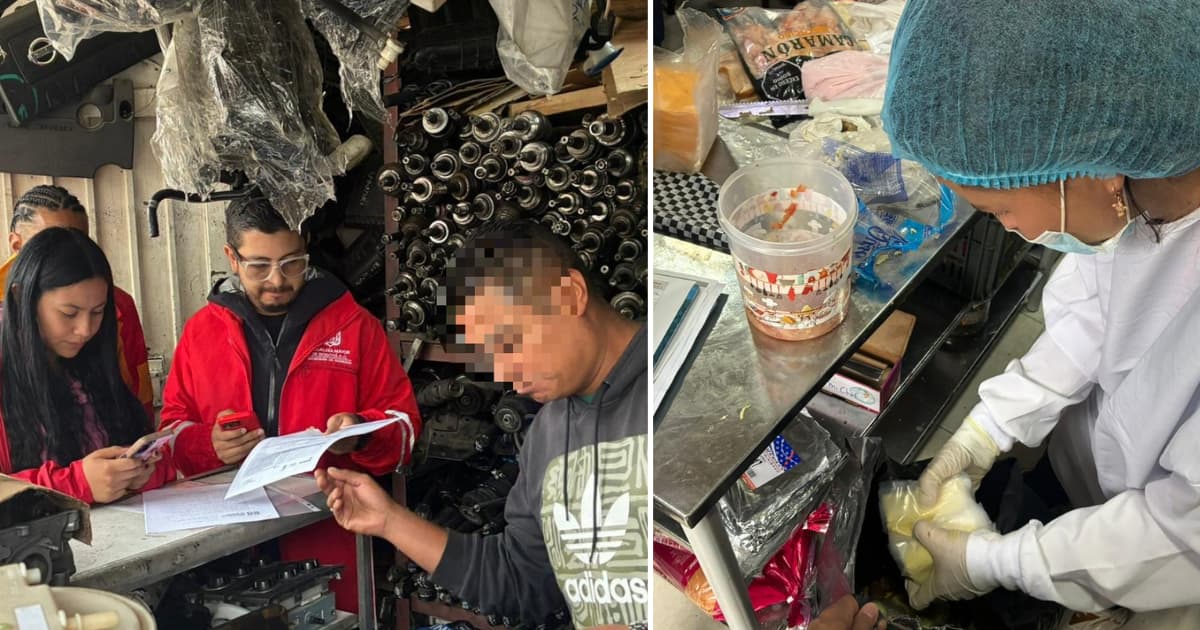 Fotos de visitas e inspecciones a locales comerciales en el centro e Bogotá.