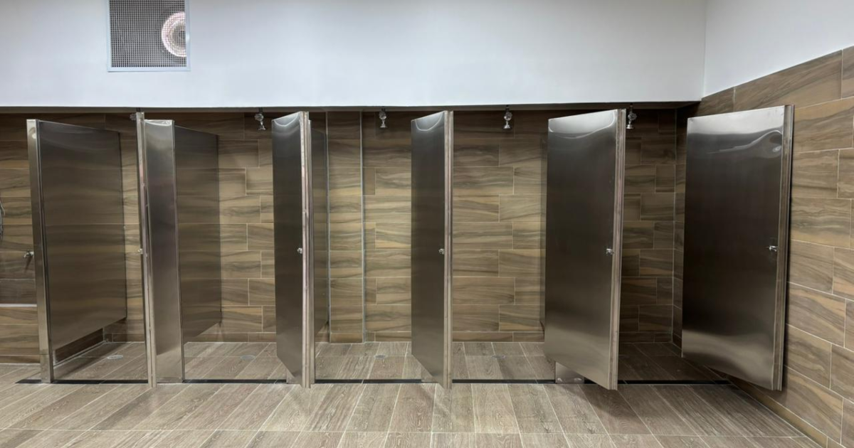 Imagen de las duchas nuevas