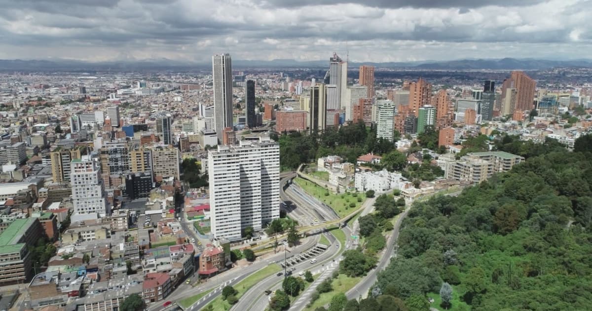 Foto panorámica de Bogotá.
