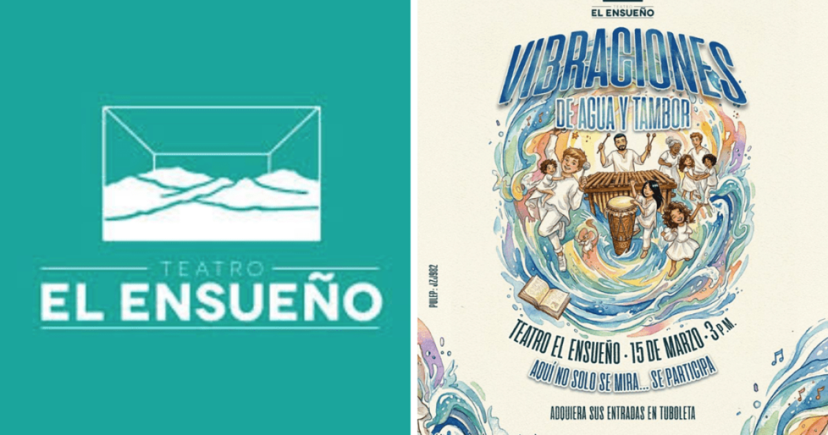 Imagen del afiche del concierto y del logo del teatro El Ensueño.