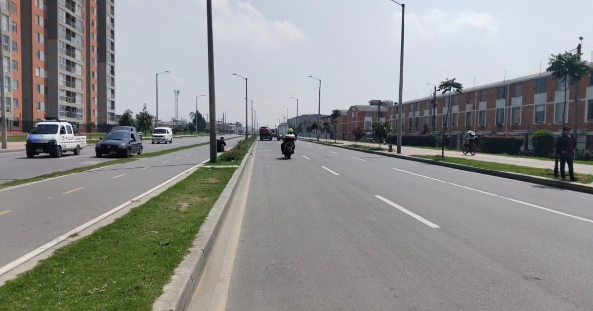 Foto de una vía de Bogotá