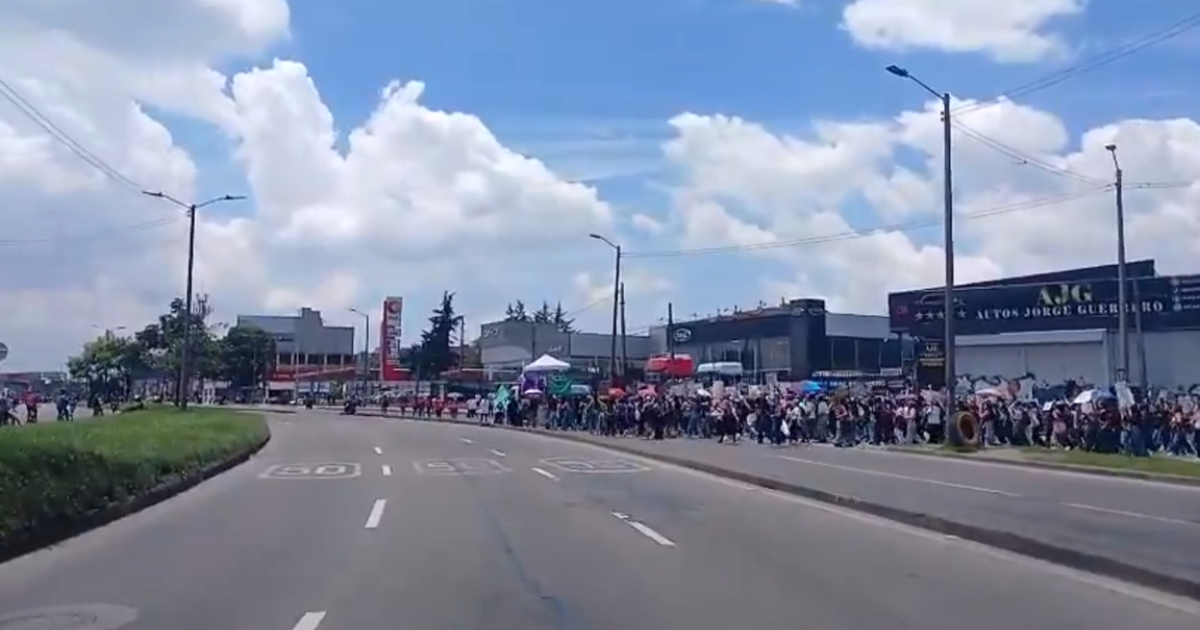 Imagen de la marcha en Bogotá