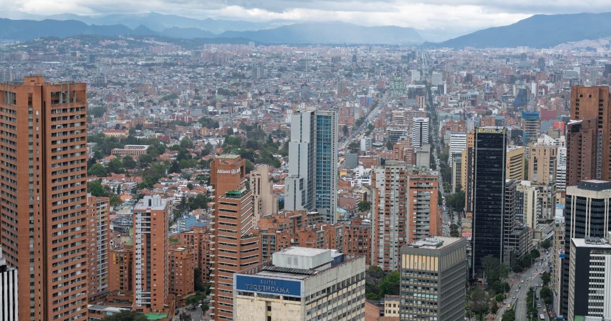 Foto panorámica de Bogotá