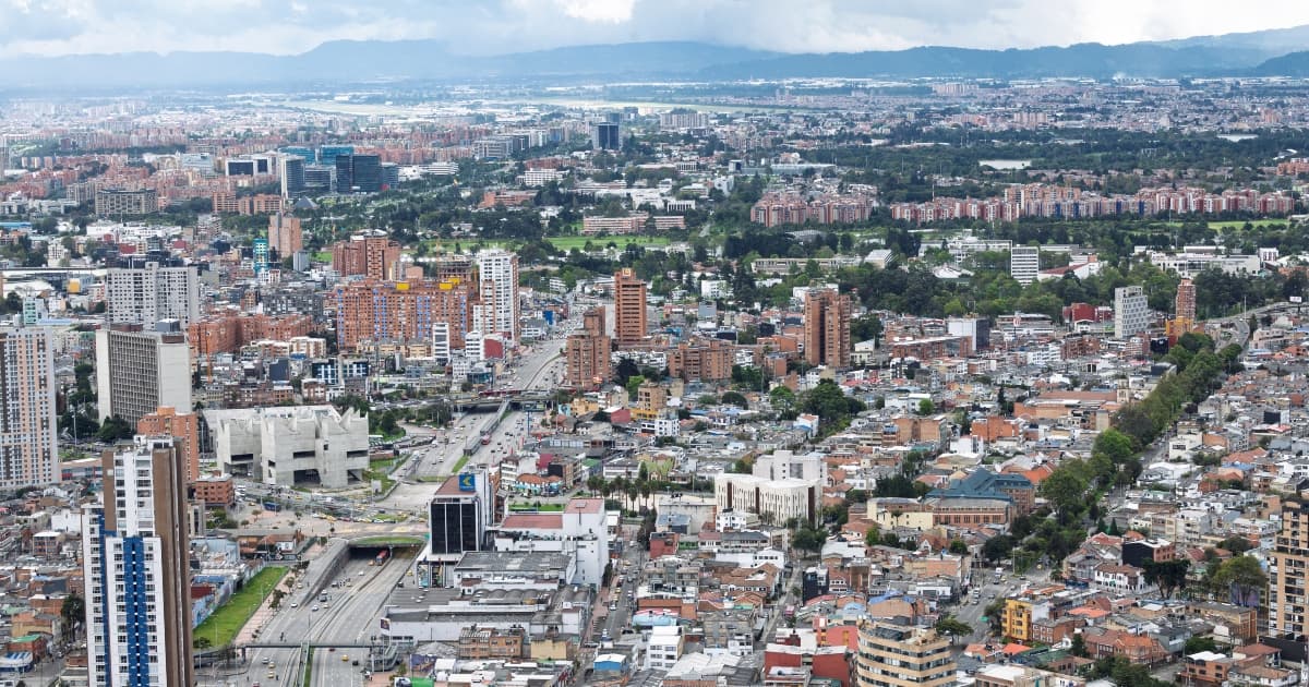 Foto panorámica de Bogotá