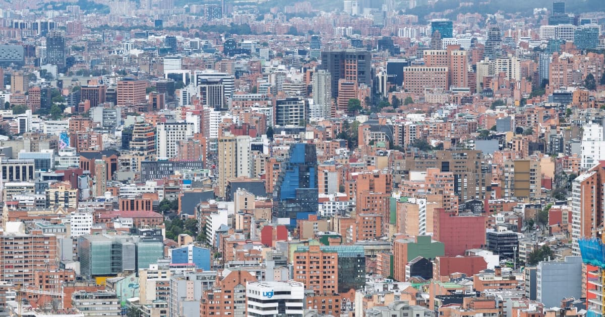 Foto panorámica de Bogotá.