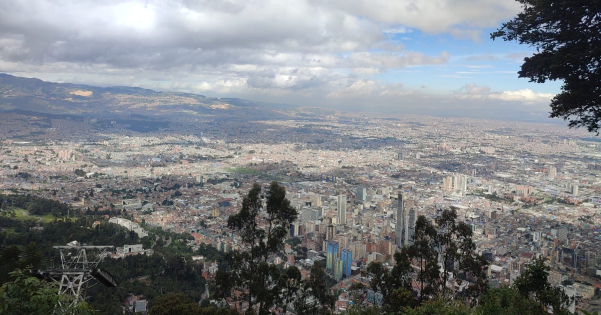 Foto panorámica de Bogotá.