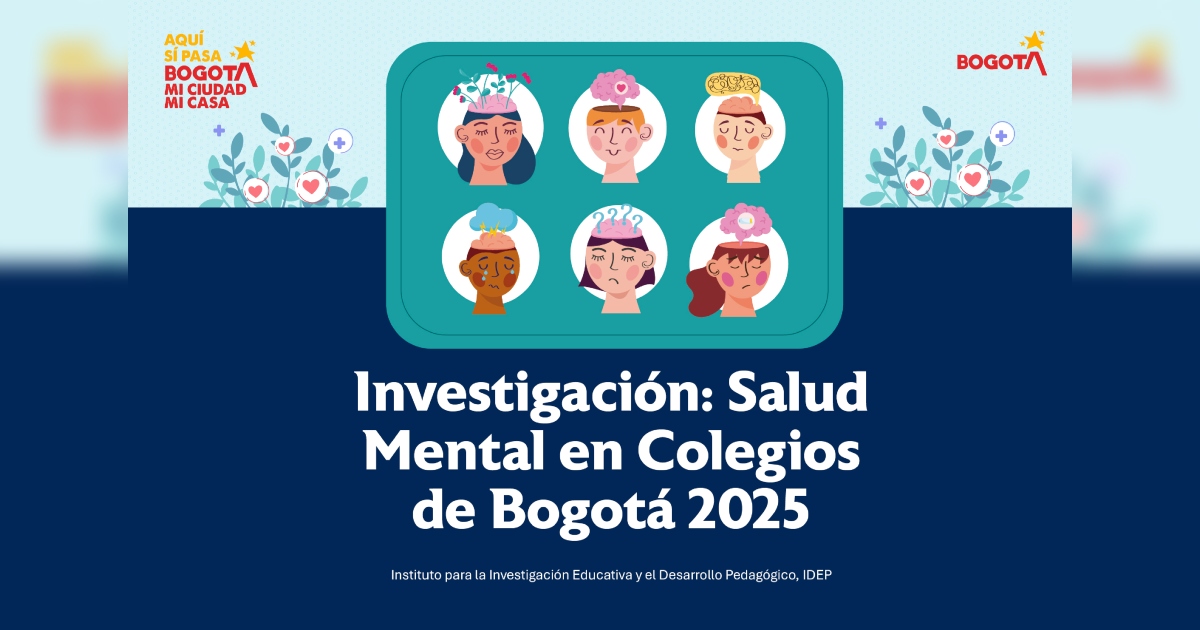 Pieza gráfica relacionada con la investigación mental en colegios de Bogotá