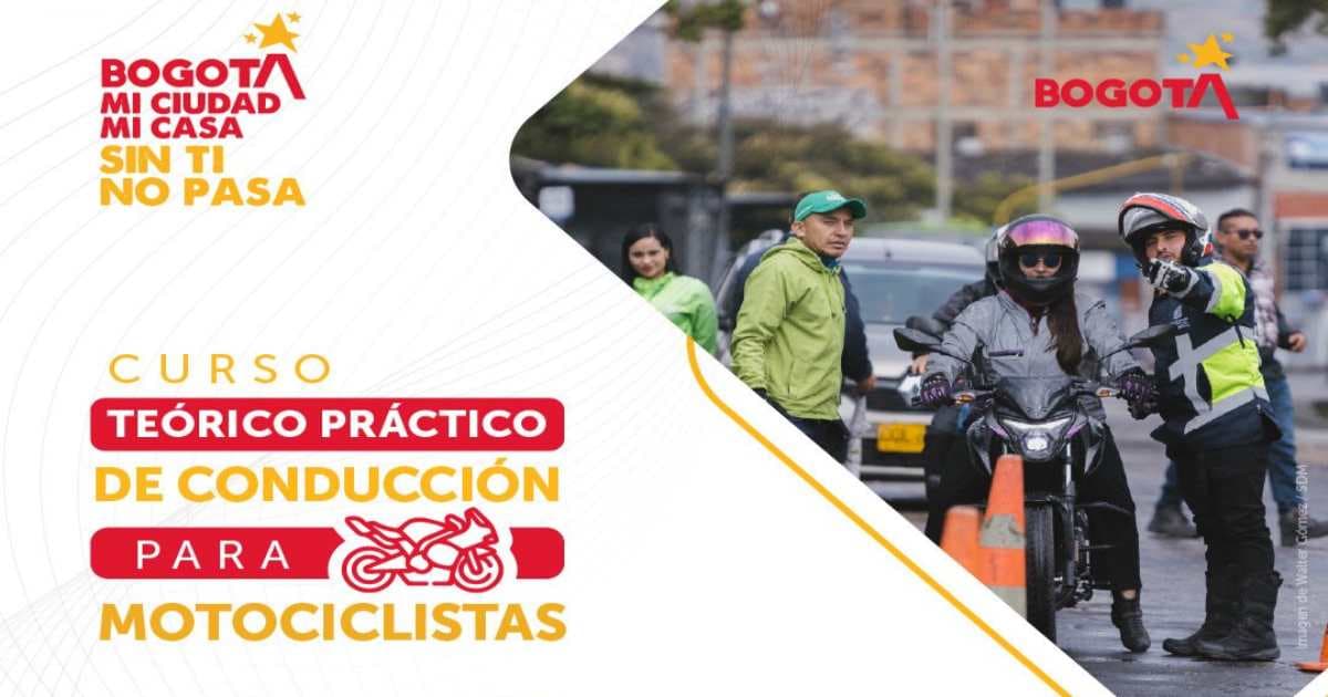 Pieza gráfica de curso de motociclistas