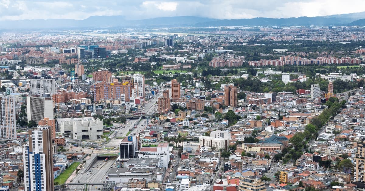 Foto panorámica de Bogotá.