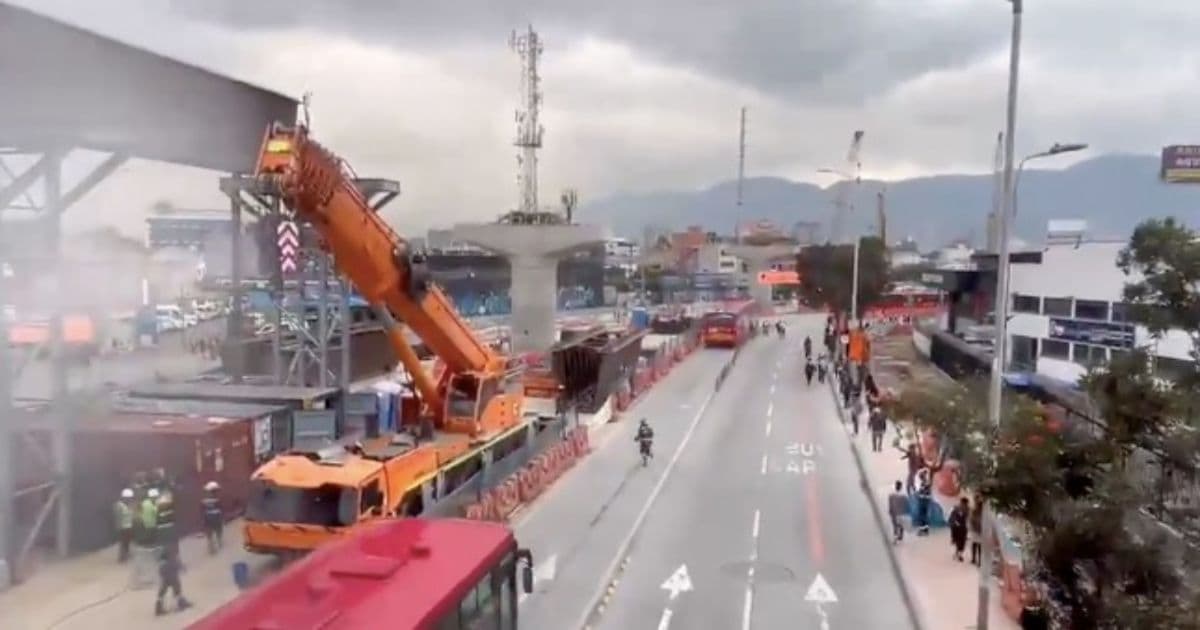 Foto de una protesta en Bogotá.