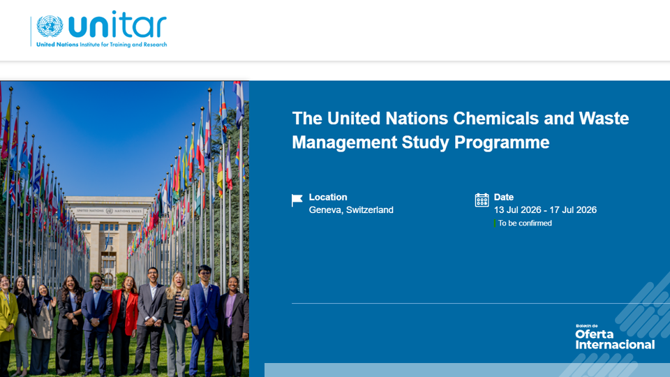 Jóvenes en programa internacional ambiental en Ginebra