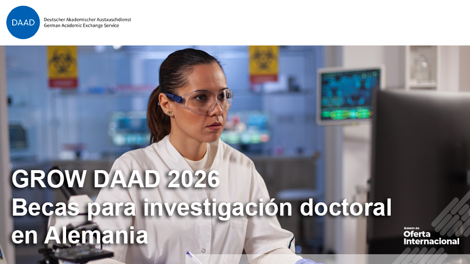 Investigadores internacionales en laboratorio académico en Alemania