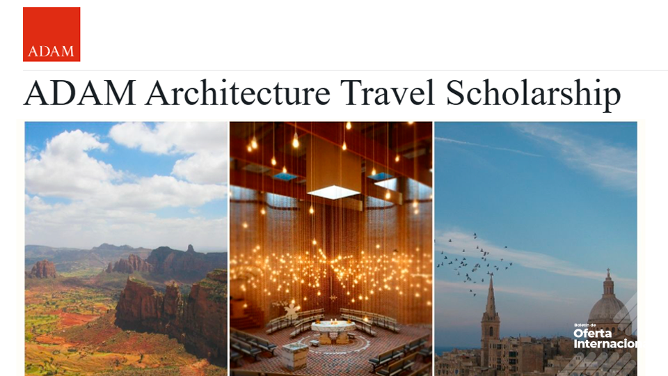 Estudiante de arquitectura investigando en el exterior