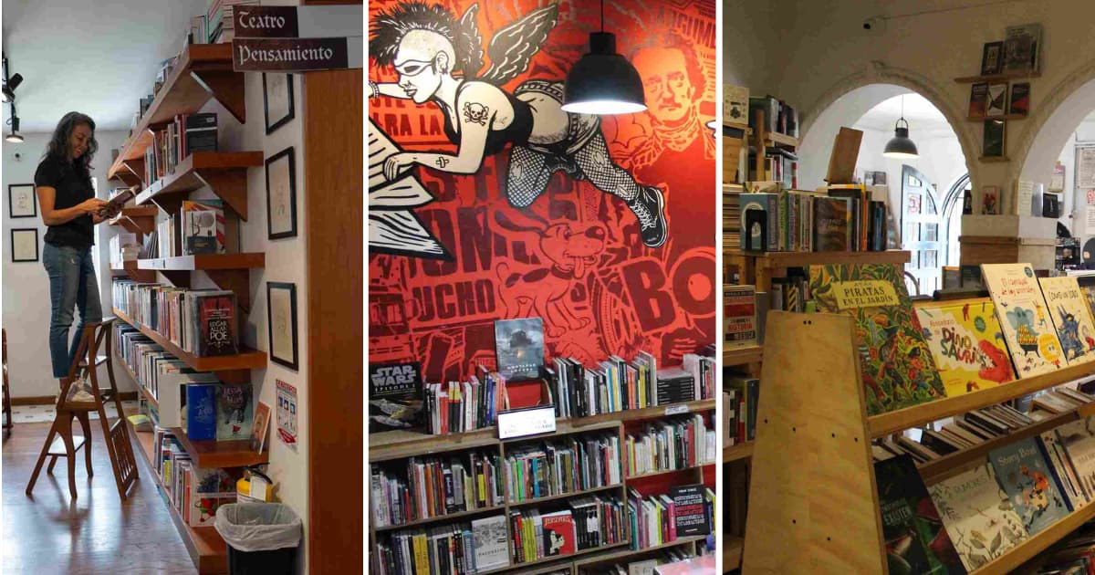 Fotos de librerías independientes destacadas para visitar en Bogotá.