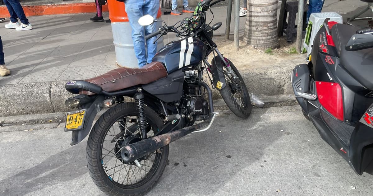 Moto gemelada incautada por falsedad marcaria