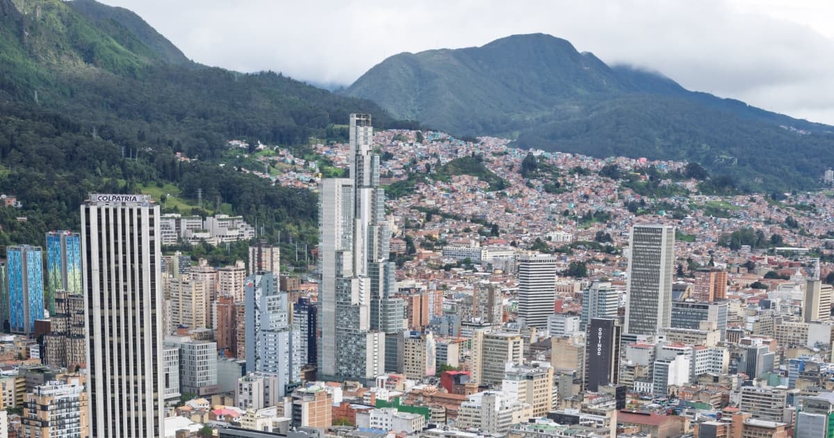 Foto panorámica de Bogotá