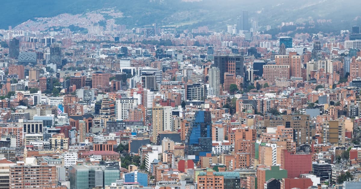 Foto panorámica de Bogotá