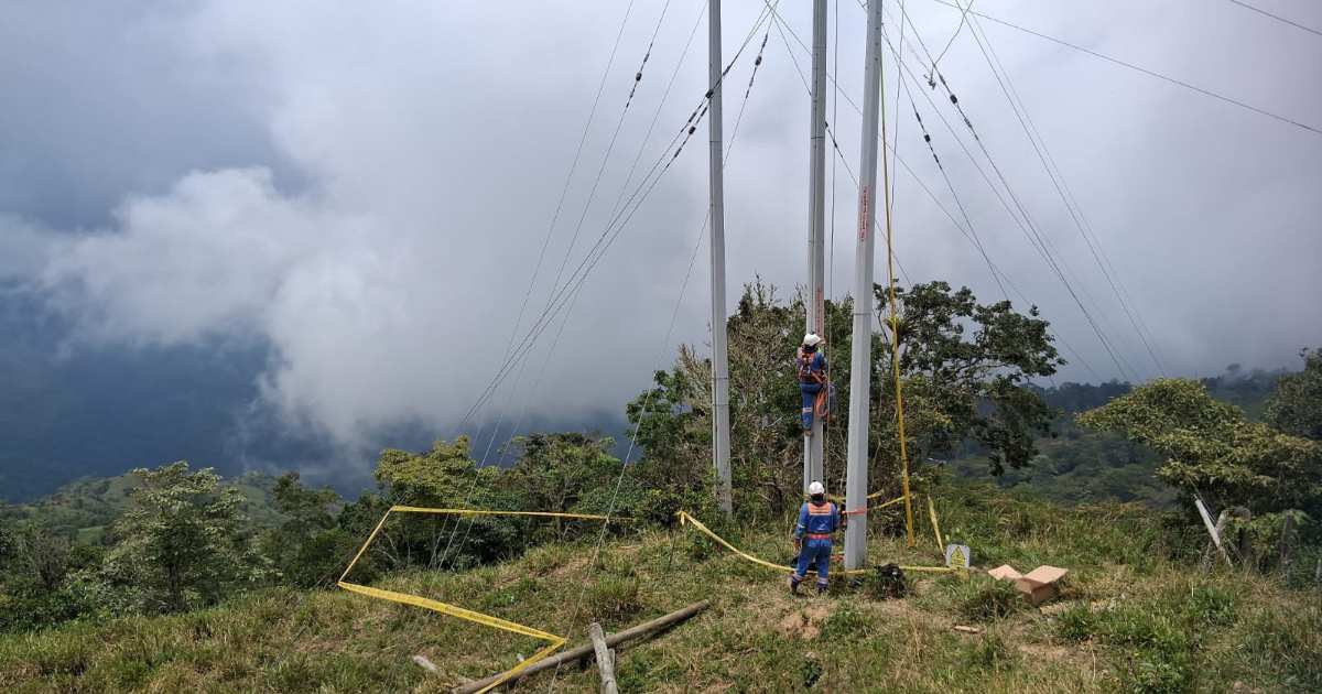 Foto que muestra trabajadores de Enel Colombia 