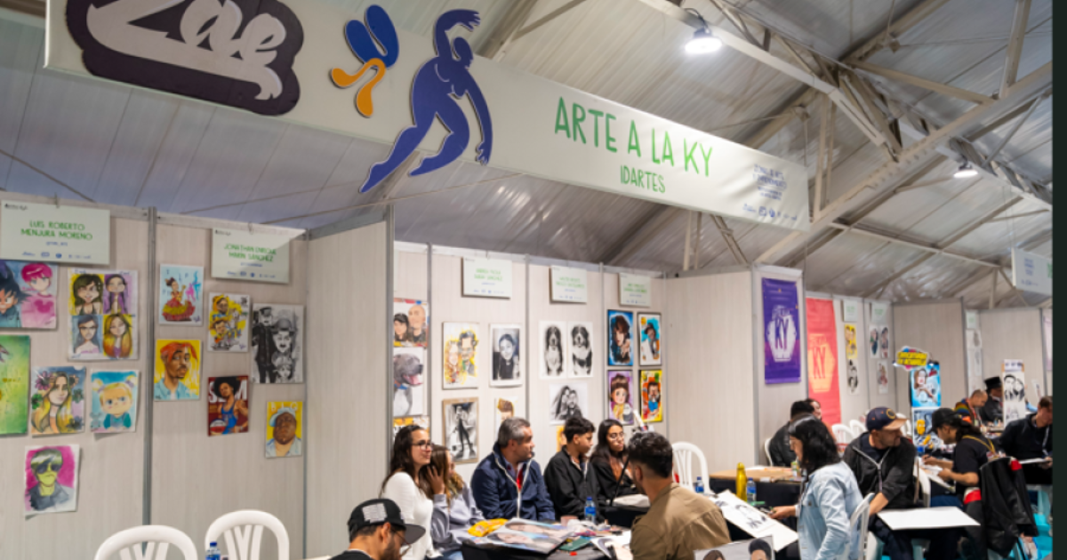 Imagen del pabellos ZAE Arte a la KY en FILBo 2025.