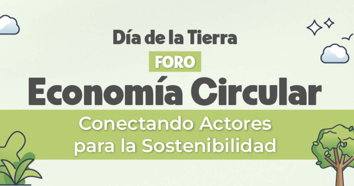 Imagen gráfica relacionada con el foro Economía Circular 