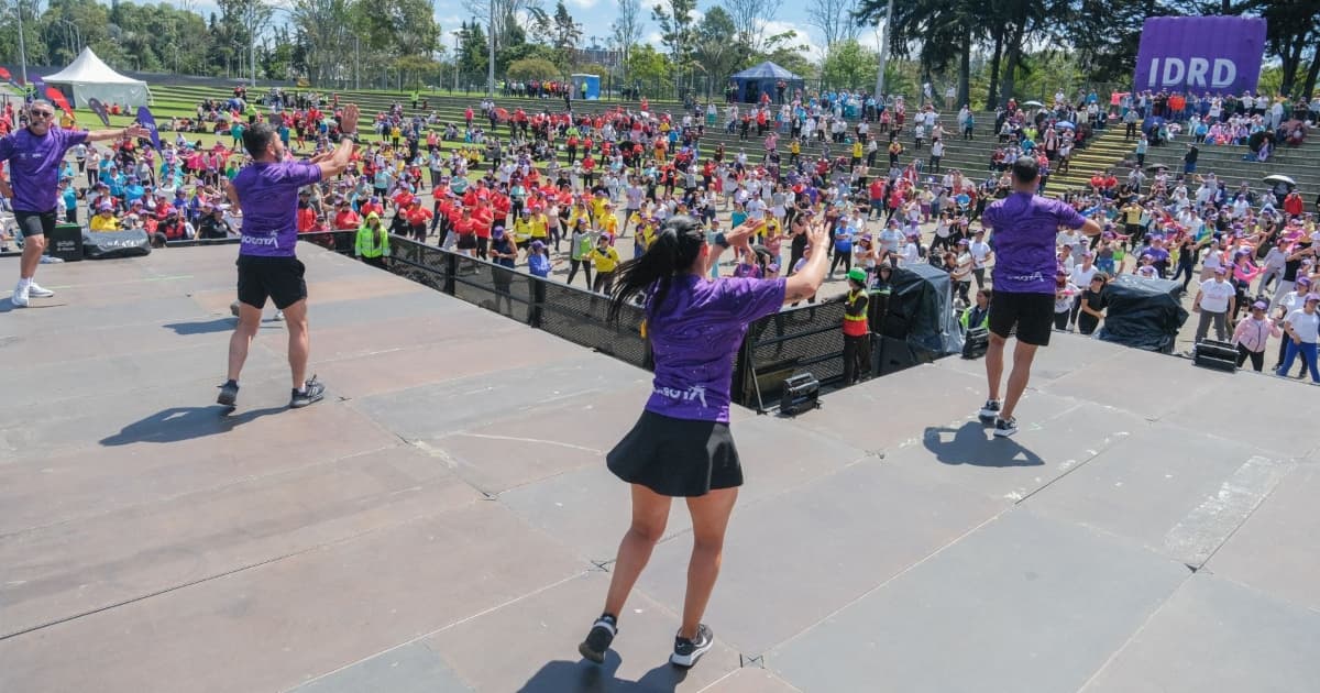 Foto de una de las jornadas de actividad física en Bogotá.