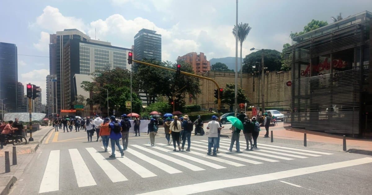Foto de manifestaciones en Bogotá