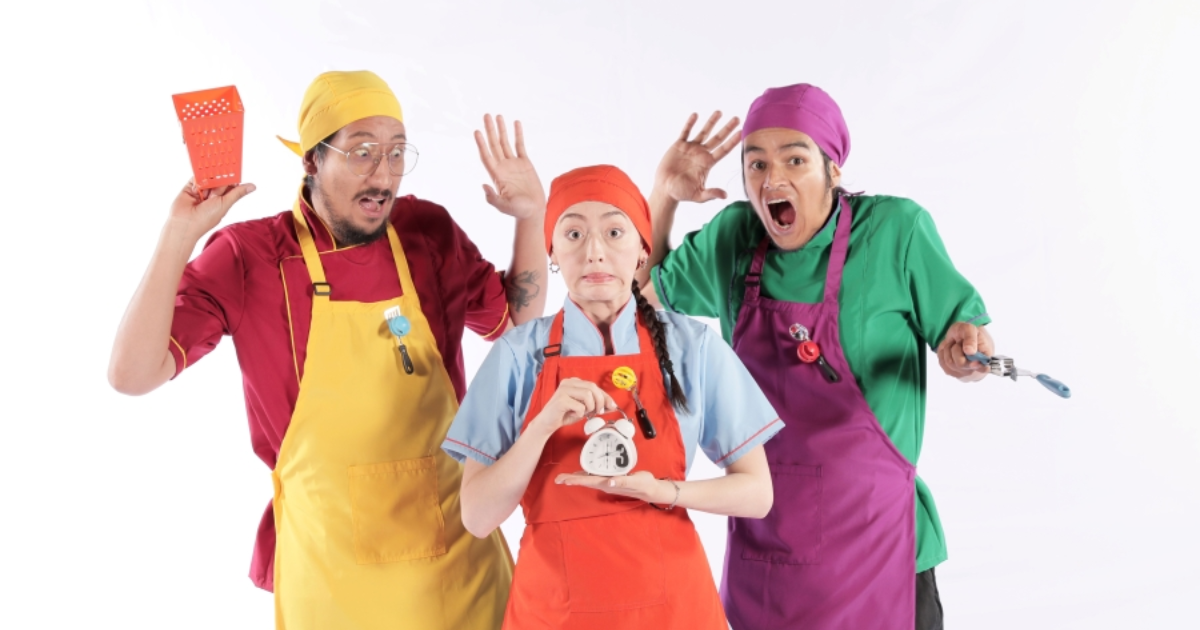 Imagen de los personajes de la obra El Cocinajero que se presentará en el Parque de Techo.