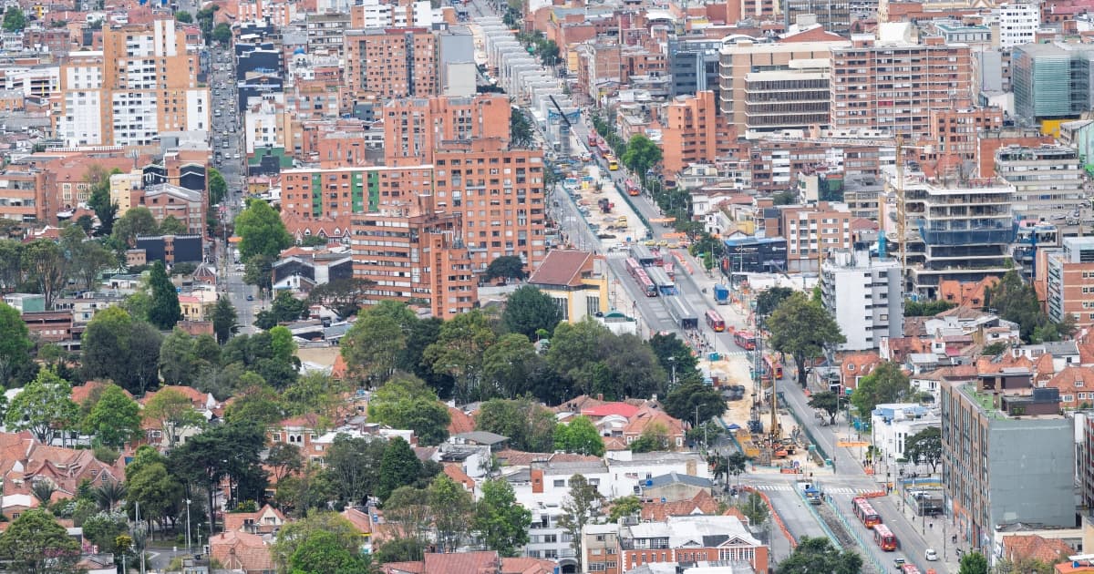 Foto panorámica de Bogotá