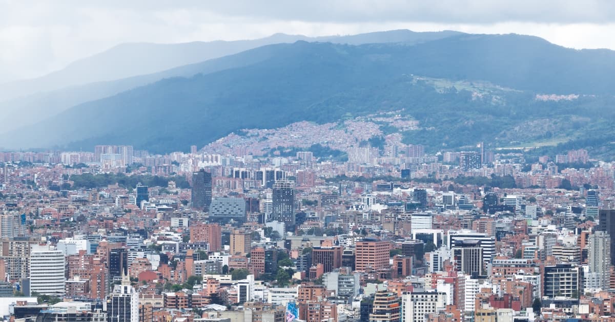 Foto panorámica de Bogotá