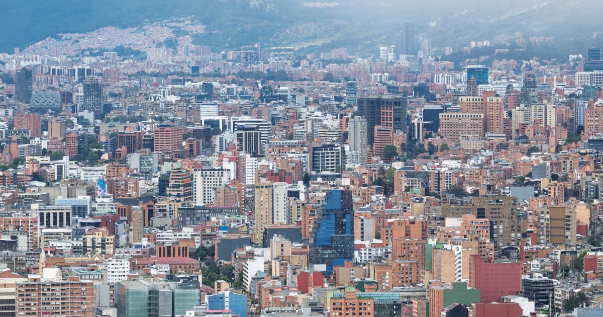 Foto panorámica de Bogotá.