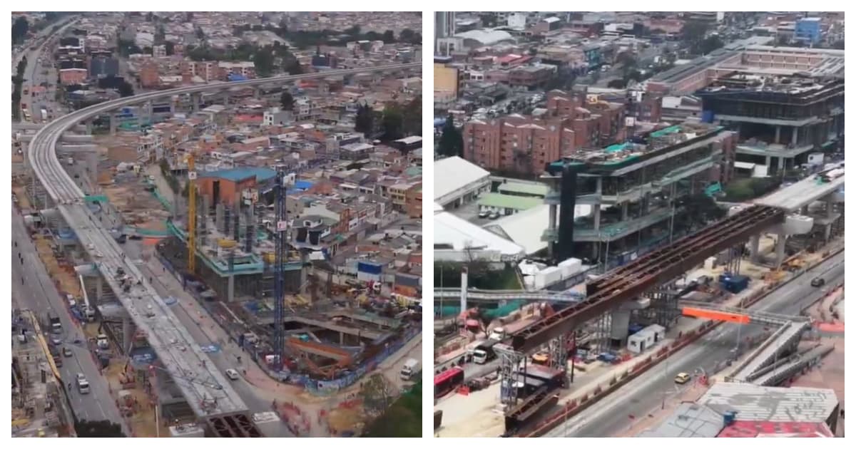 Foto de un frente de obra del Metro 