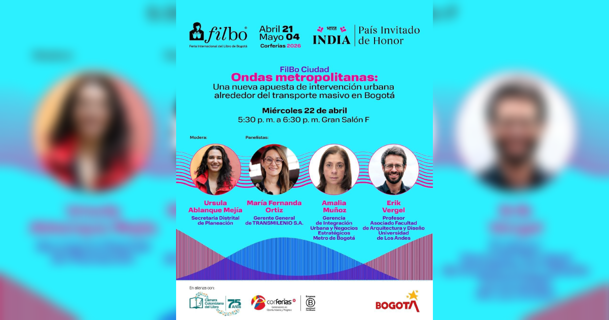 Pieza gráfica con los invitados de uno de los conversatorios