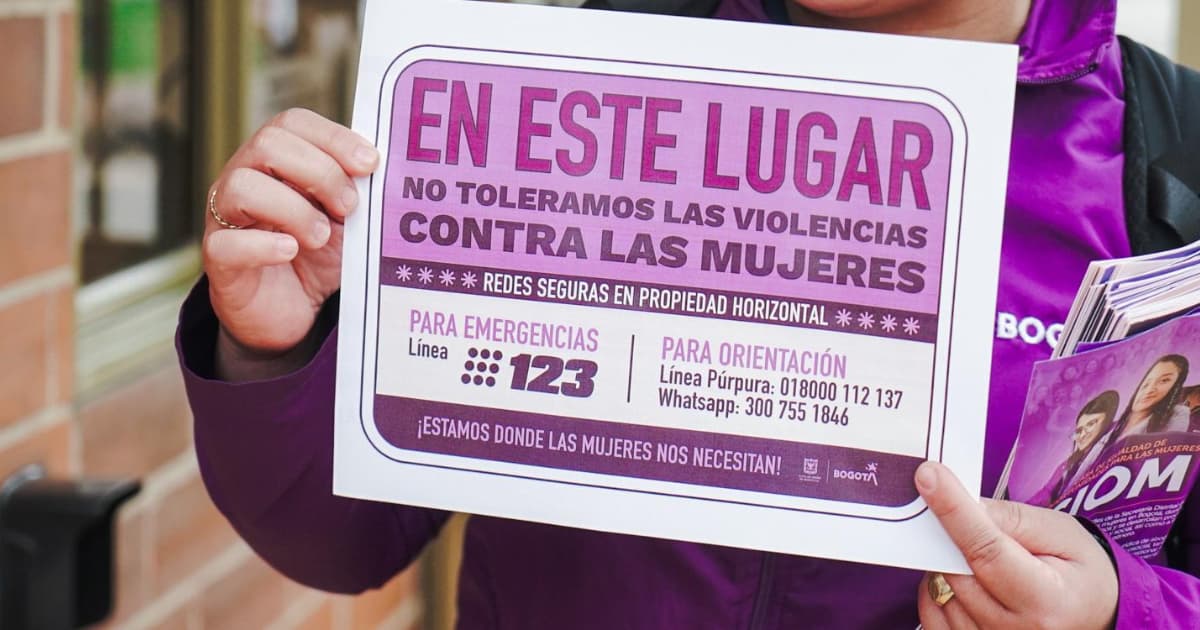 Cartel de la SDMujer con información sobre la Ruta Única 