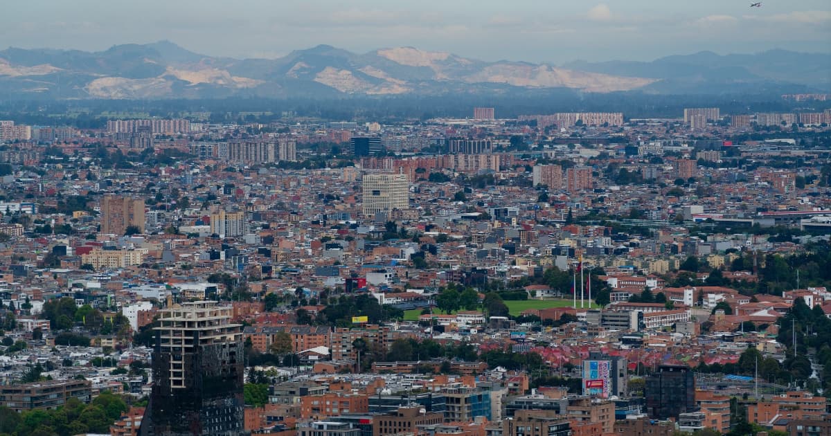 Foto panorámica de Bogotá.