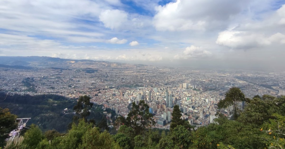 Foto panorámica de Bogotá.