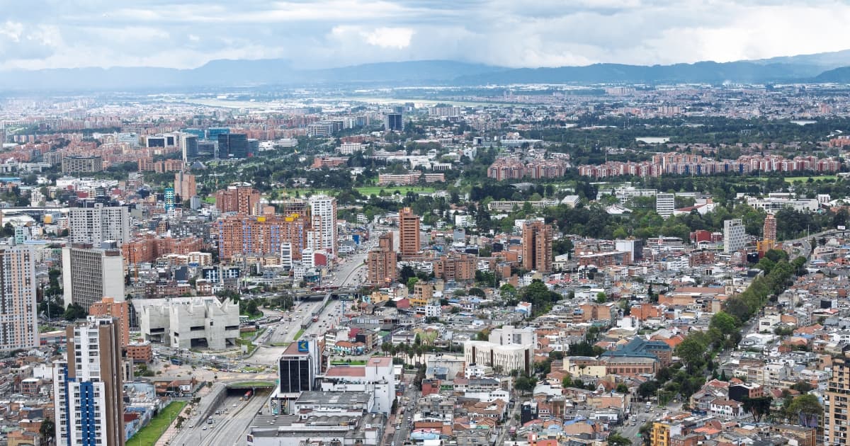 Foto panorámica de Bogotá