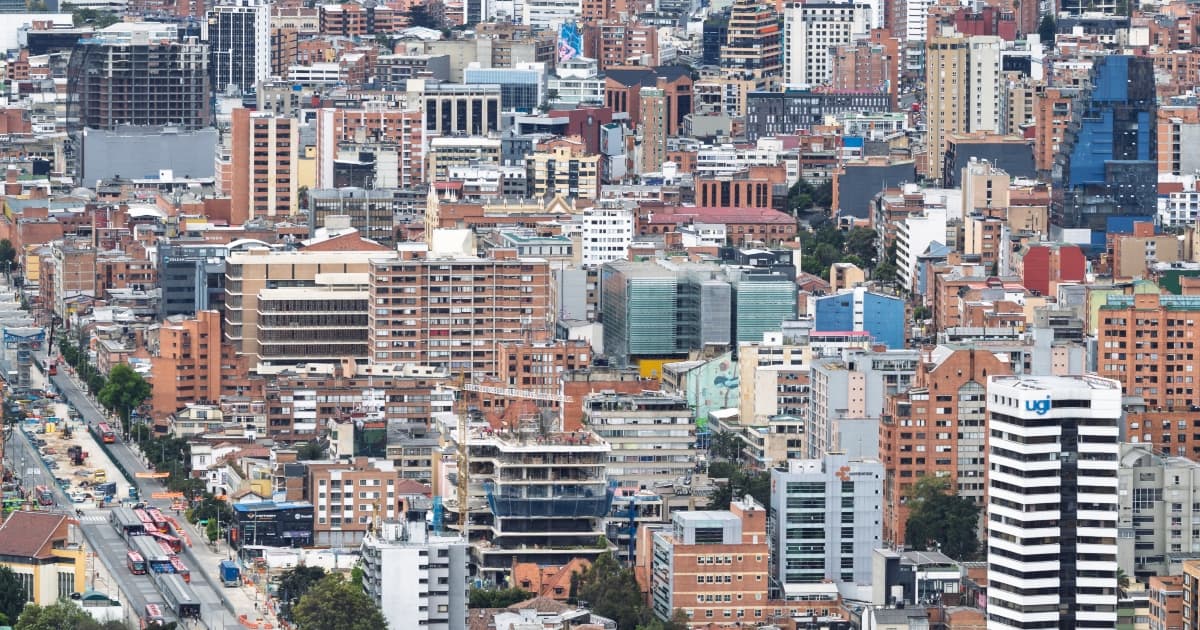 Foto panorámica de Bogotá.