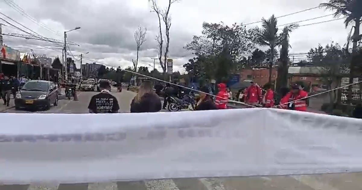 Foto de manifestaciones en Bogotá 