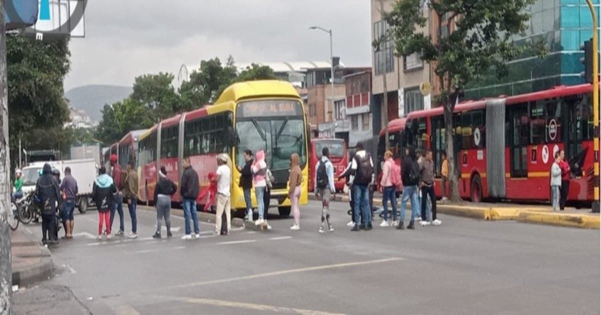 Foto de manifestaciones en Bogotá