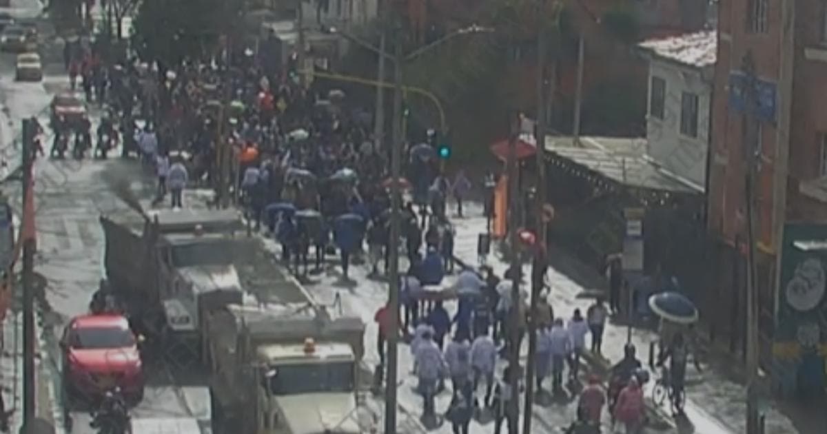 Foto de manifestaciones en Bogotá 
