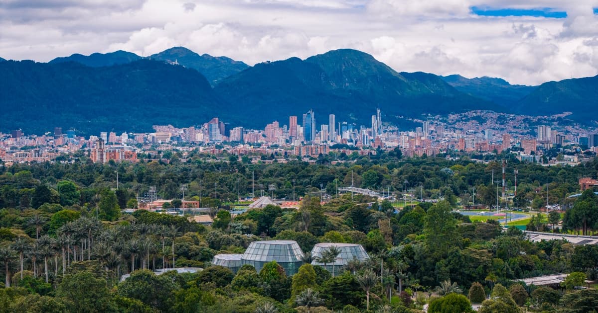 Foto panorámica de Bogotá