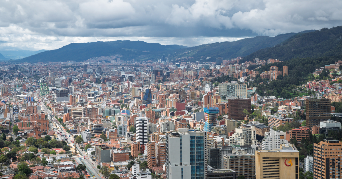 Foto panorámica de Bogotá