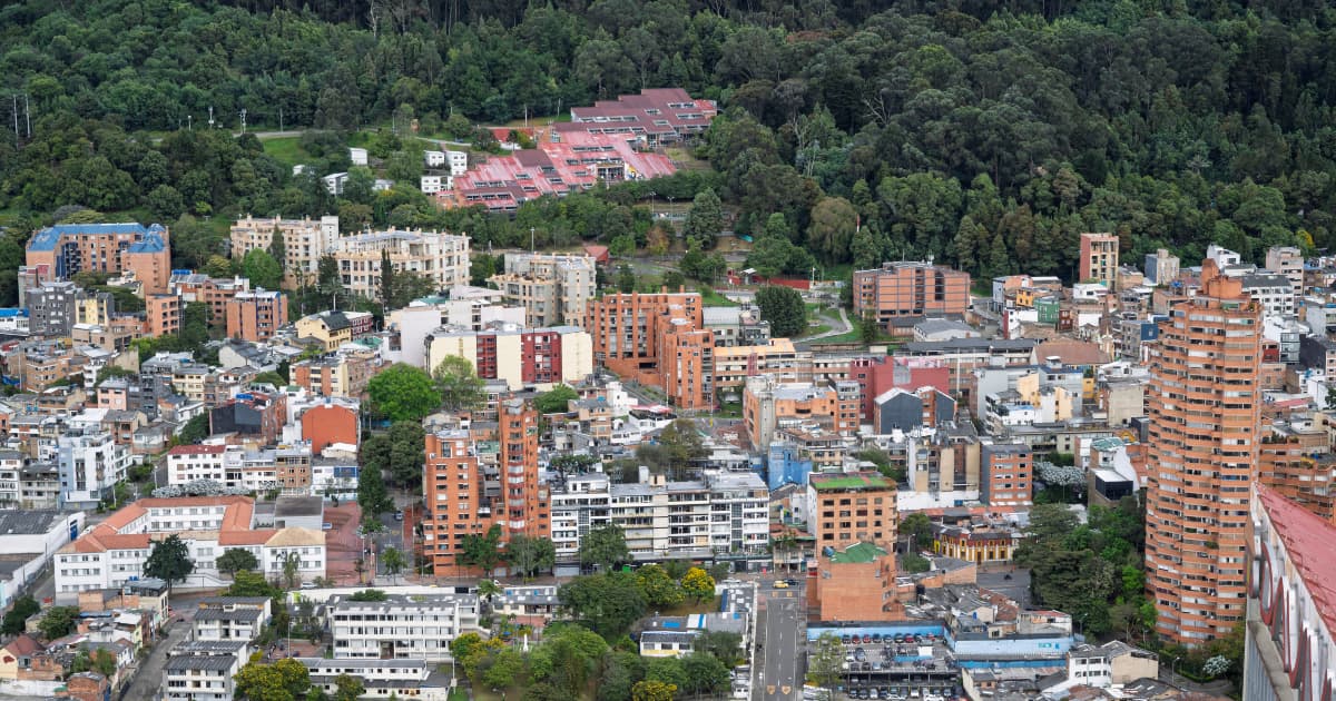 Foto panorámica de Bogotá