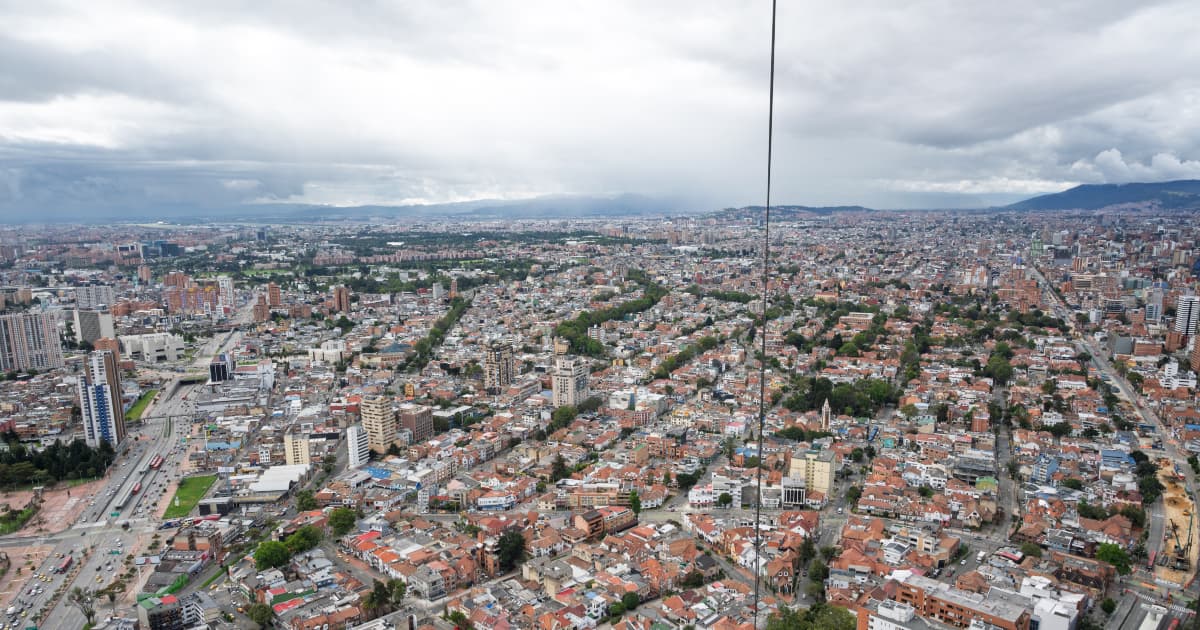Fotografía panorámica de Bogotá