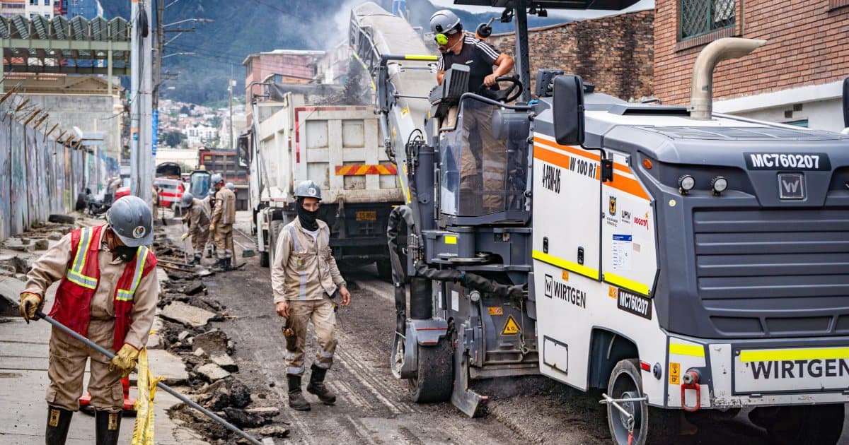 Foto de trabajos adelantados en el centro