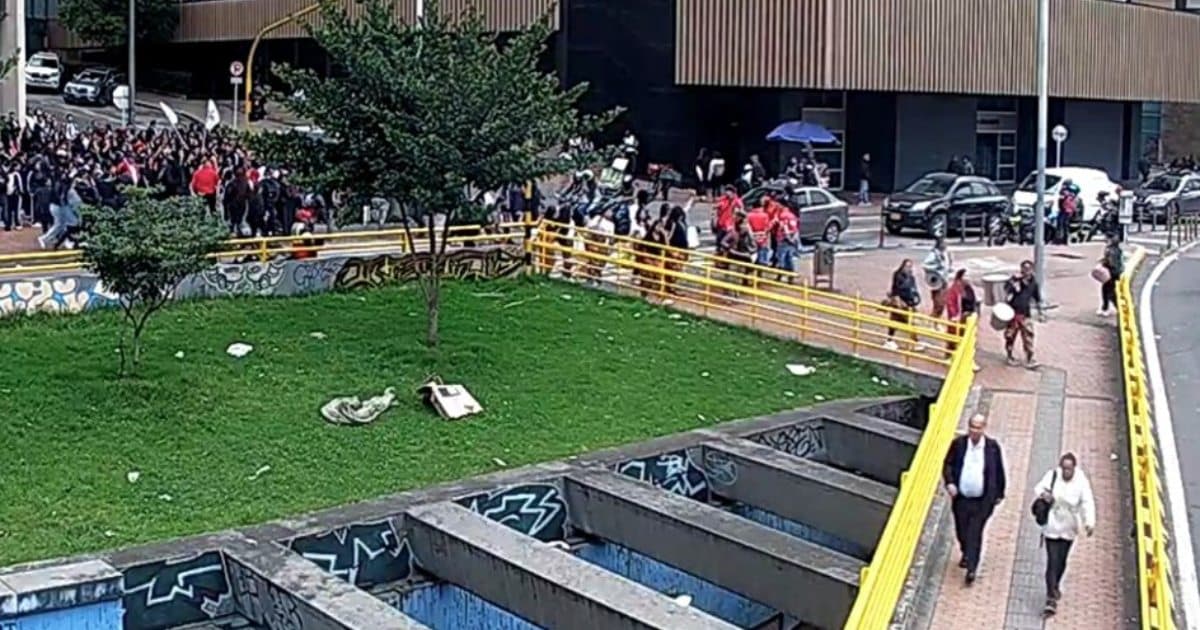 Foto de manifestaciones en Bogotá