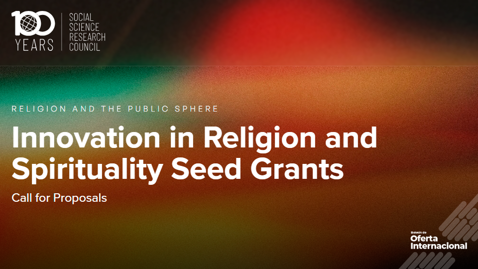 Financiación para investigaciones sobre innovación religiosa y espiritual