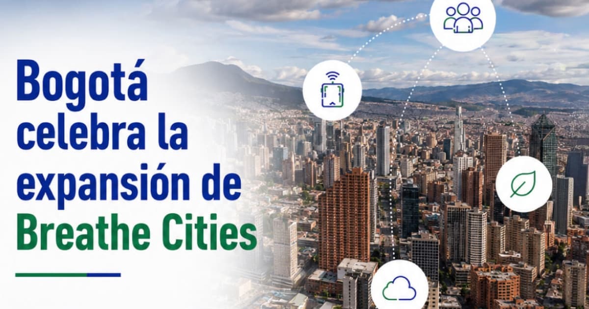 Foto panomárica de Bogotá desde al aire.