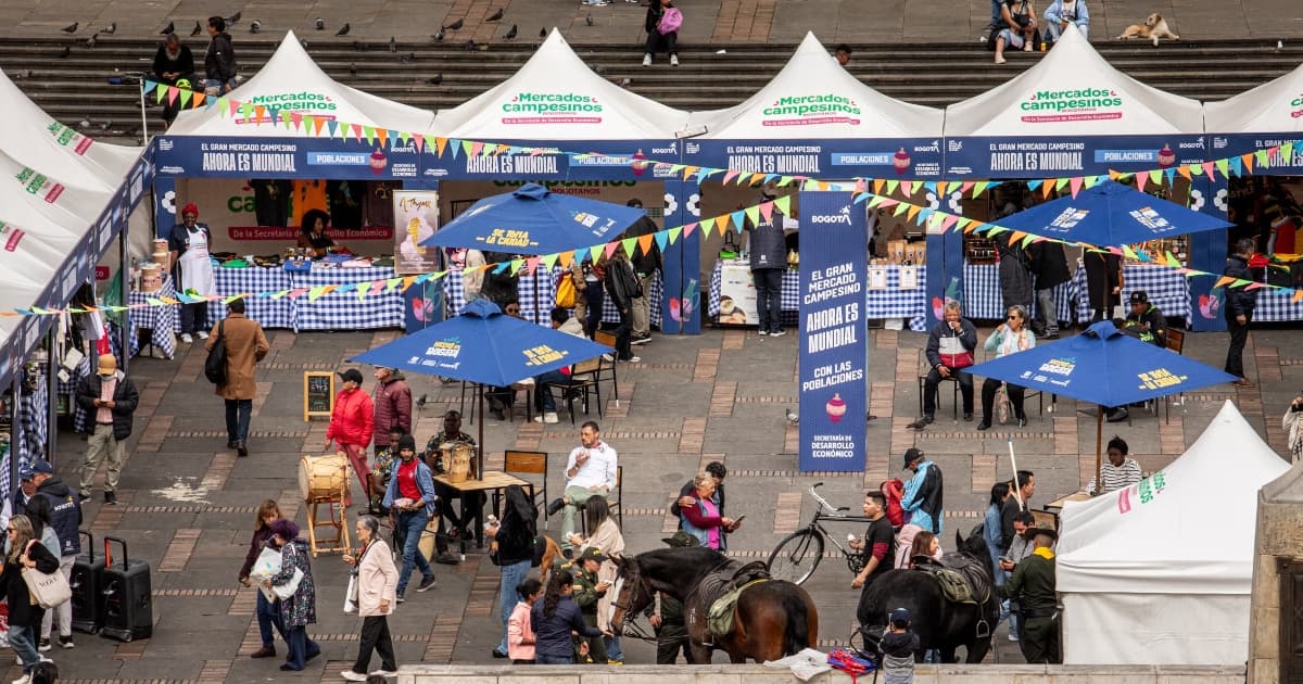 Foto del Gran Mercado Campesino de Bogotá que conectó a más de 200 productores con los capitalinos.